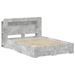 vidaXL Cadre de lit avec rangement Gris béton 150 x 200 cm