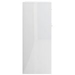 vidaXL Buffet Blanc brillant 60x30x75 cm Bois d'ingénierie