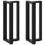 vidaXL Pieds de table console en T  2 pièces  noir  25 x 28 x (72-73) cm  acier