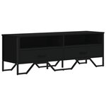 vidaXL Meuble TV noir 122x34x41 cm bois d'ingénierie