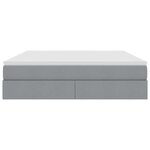 vidaXL Lit avec rangement et matelas Gris clair 180 x 200 cm Polyester