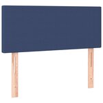 vidaXL Sommier à lattes de lit avec matelas Bleu 90x190 cm Tissu