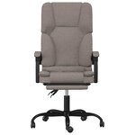 vidaXL Fauteuil de massage inclinable de bureau Taupe Tissu