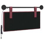 vidaXL Tête de lit suspendue Avec lumière LED Bordeaux Tissu