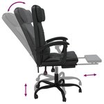 vidaXL Fauteuil inclinable de bureau Noir Similicuir