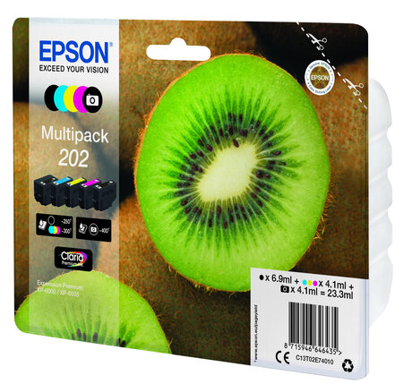 Epson 202 mpack ink cartridge (pbk bk..) 202 mpack ink cartridge (pbk bk c m y) (with security)