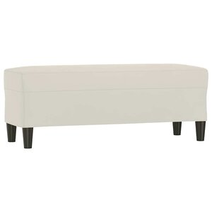 vidaXL Banc Crème 100x35x41 cm Velours