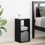 vidaXL Table de chevet 2 Pièces Chêne noir 25 5 x 22 x 49 5 cm