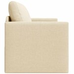 vidaXL Canapé-Lit Crème 124 x 71 x 78 cm tissu