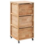 vidaXL Armoire de salle de bains 41x41x91 cm Bois de noyer massif
