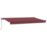 vidaXL Auvent Rétractable Bordeaux 400 x 200 cm tissu
