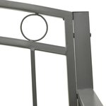 vidaXL Banc de jardin Gris 120 cm Acier