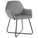 vidaXL Chaises à manger lot de 2 gris velours