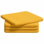 vidaXL Coussins de siège 4 Pièces Jaune clair 40 x 40 x 3 cm