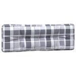 vidaXL Coussins de palette lot de 5 motif à carreaux gris tissu