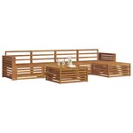 vidaXL Ensemble de canapés d'extérieur 6 Pièces Naturel