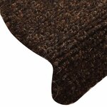 vidaXL Tapis d'escalier auto-adhésifs 20 pièces 65 x 21 x 4 cm Marron Demi-rond Grand