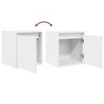 vidaXL Table de chevet murale blanc 38x34x40 cm