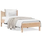 vidaXL Cadre de lit sans matelas 75x190 cm bois de pin massif