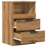 vidaXL Tables de chevet 2 Pièces chêne artisanal bois d'ingénierie