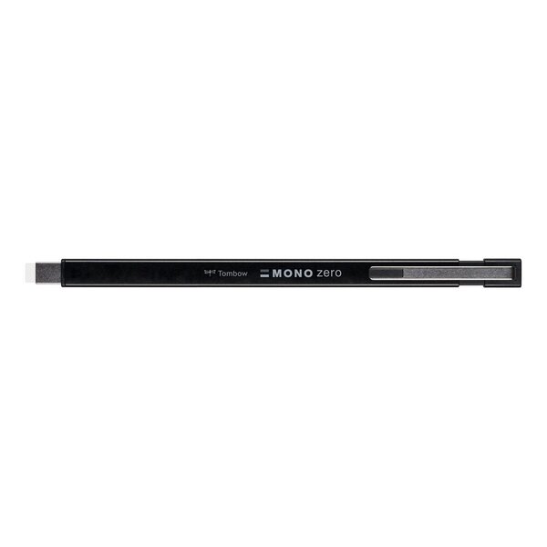 Stylo gomme mono zero pointe rectangulaire 2 5 x 5 mm métal noir x 6 tombow