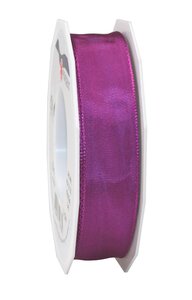 Ruban de soie acetat laitonné lyon 25-m-rouleau 25 mm pourpre