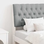vidaXL Tête de lit capitonnée Gris clair 75 cm Pin massif