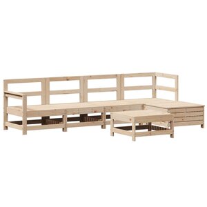 vidaXL Salon de jardin 6 Pièces bois de pin massif