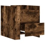 vidaXL Table de chevet chêne fumé 45x50x50 cm bois d'ingénierie