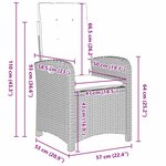 vidaXL Ensemble de salle à manger de jardin de 7 pièces avec coussins beige en rattan synthétique