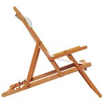 vidaXL Chaises de plage pliables lot de 2 crème tissu