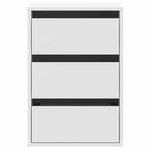 vidaXL Commode d'angle blanc 40x41x58 cm bois d'ingénierie