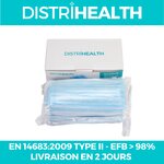 Boîte de 50 Masques TYPE II R 3 plis EN14683:2019