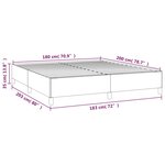 vidaXL Cadre de lit Vert 180 x 200 cm Tissu
