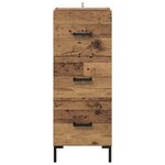 vidaXL Buffet Bois ancien 34 5 x 34 x 90 cm Bois d'ingénierie