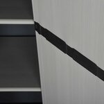 vidaXL Armoire de rangement de jardin 3 étagères Gris/noir 68x40x168cm