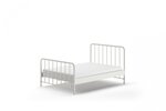 Bronxx lit blanc mat 140x200cm