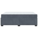 vidaXL Cadre de lit avec matelas Gris foncé 140 x 200 cm Velours