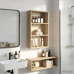 vidaXL Armoire murale de salle de bain Chêne Sonoma 40 x 14 x 70 cm