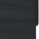vidaXL Tente de réception pliable avec parois Noir 3x6 m