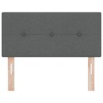 Tête de lit LED vidaXL capitonnée gris foncé 100 cm en tissu