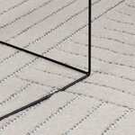 vidaXL Tapis de surface HUARTE Crème 200 x 80 cm Polyester