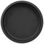 vidaXL Plateau à fleurs rond 6 Pièces Noir Ø 14 x 2 cm Plastique