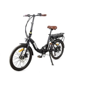 Vélo de ville Pliant électrique 20'' (Z211) - Cadre acier - Freins a disques - 10 Ah - 6 vitesses Shimano - Noir