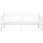vidaXL Cadre de canapé-lit extensible Blanc Métal 90x200 cm