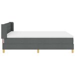 vidaXL Lit à ressorts avec matelas Gris foncé 200 x 140 cm Polyester