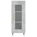 vidaXL Buffet haut Gris béton 34 5x34x180 cm Bois d'ingénierie