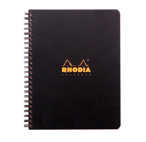 Cahier à spirale 'Note Book'  A5  quadrillé 5x5  noir RHODIA