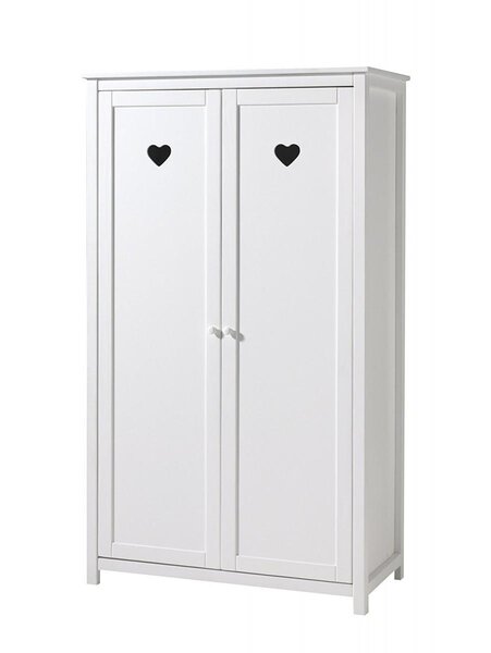 AMORI Armoire 2 portes laqué blanc
