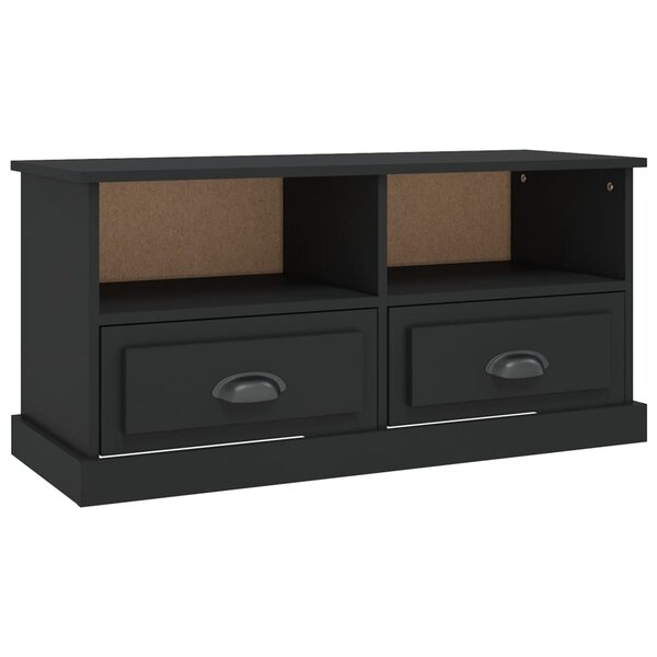 vidaXL Meuble TV noir 93x35 5x45 cm bois d'ingénierie